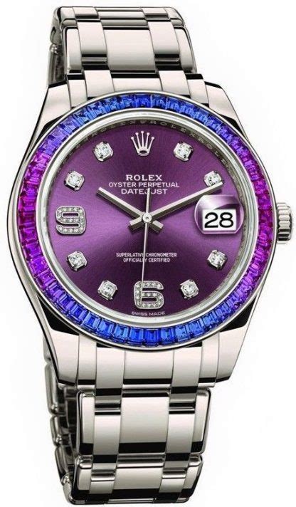 purple dial rolex watch